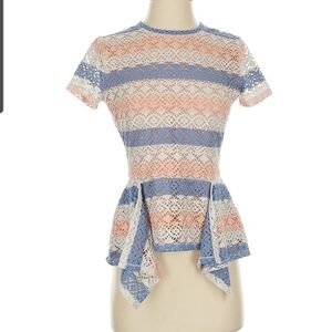 Elegant Lace Peplum Top